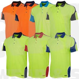 6AP4S JB Hi Vis Short Sleeve Arm Panel Polo