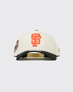 Clothing: New Era 940 AFrame San Francisco Giants Snapback - Vintage White/Orange