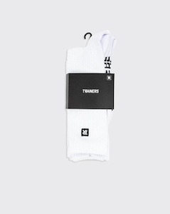 Trainers Crew 3pk Sock - White