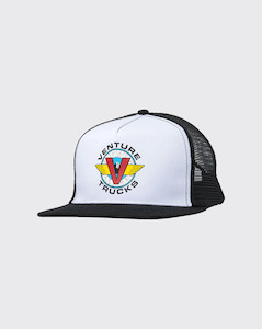 Venture Bloodshot Snapback Hat - Black/White