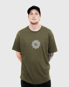 Clothing: Def x Thom Hinton Yin Yang Shirt - Military Green