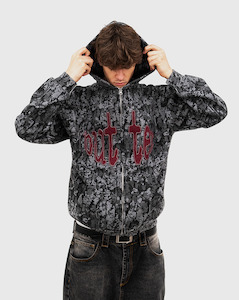 Butter Goods Frenzy Zip Hood - Grey Camo