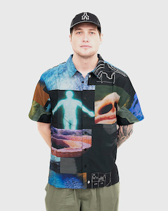 Quasi Dementia Short Sleeve Button Up - Multi