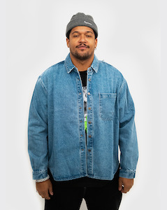 Huffer Denim Cube Shirt - Blue