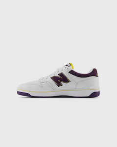 Clothing: New Balance 480 Shoe - White/Purple - NM480PST