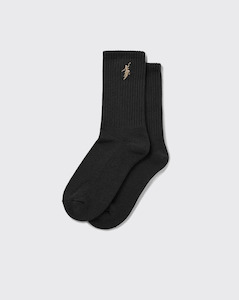 Clothing: Polar No Comply Sock - Black/Brown