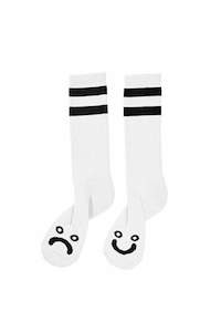 Clothing: Polar Happy Sad Sock White