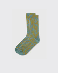 Clothing: Butter Goods Tile Socks - Green