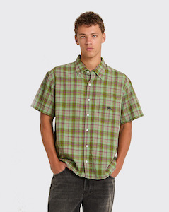 S-Double Blend Check Shirt - Green