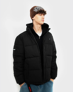 Huffer Track Puffer Jacket - Black