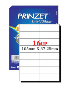 Prinzet A4 Labels 16UP (100 sheets)