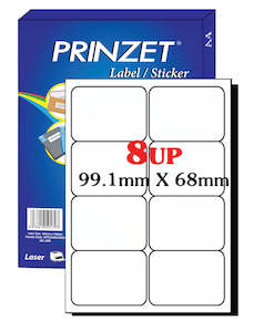 A4 Labels: Prinzet A4 Labels 8UP (100 sheets)