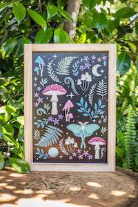 Dark Forest Wooden Framed Art