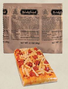 Specialised food: Shelf Stable Pepperoni & Cheese Pizza