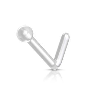 Bioplast "L" Bend Ball Top Nose Stud 20 Gauge - NS131