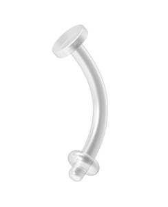 Bioplast Eyebrow Retainer 16 Gauge, Clear - FER