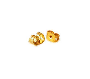 Gold Steel 20-Pack (10 pairs) of Butterfly Earring Backs