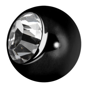 Black Jewelled Ball 16 Gauge - BKSTJBALLN