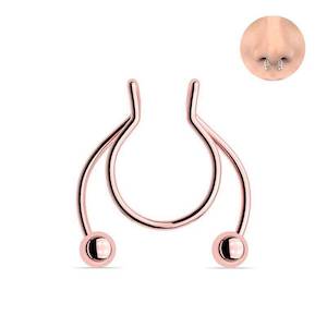 Rose Gold Fake Septum Nose Clip - S693