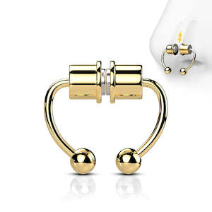 Gold Fake Magnetic Septum Horseshoe - S685A