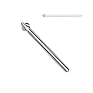 Titanium High Polish Extra Long Nose Stud with Spike 18/20 Gauge - TNS08A