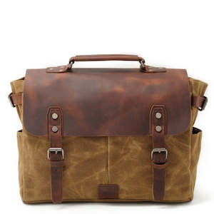 Riverton Canvas Leather Messenger Bag