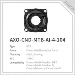 Bicycle and accessory: AXO Power Meter for Cannondale MTB