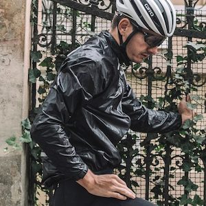 Bicycle and accessory: Santic Lightweight Black Rain Jacket