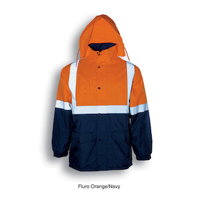 Unisex Adults Hi-Vis Polar Fleece Lined Jacket With Reflective Tape Triton Sourcing