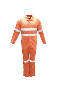 Unisex Adults Hi-Vis Cotton Drill Overall With X Pattern Reflective Tape Triton Sourcing