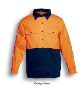 Products: Unisex Adults Hi-Vis Cotton Twill Shirt L/S Triton Sourcing