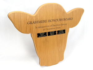 Plaques for Trophies – Trophy Specialists & Engraving: Plaque with Bespoke Silhouette