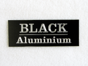 Black Aluminium Plaque (Small)