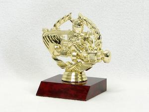 Go Kart in Wreath Trophy