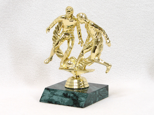 Figurines – Trophy Specialists & Engraving: Soccer Double in Wreath Trophy