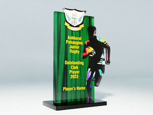 Rugby Silhouette Trophy Customised to the shape of your logo Bulk runs from as l…