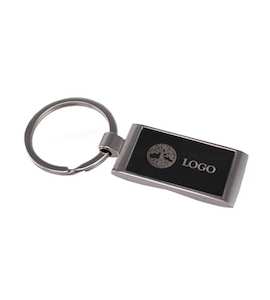 Black & Nickel Plated Key Ring