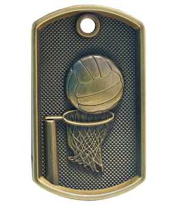 Netball Medal – Dog Tag