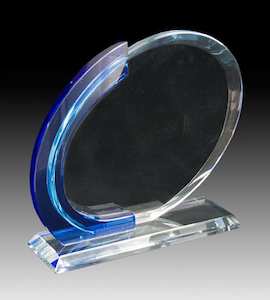 Glass Blue Arc Award – Oval