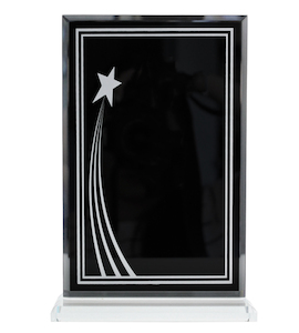 Shooting Star Glass Plaque