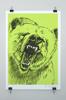 Clothing: Evie Kemp - Roaring Bear Print, A3 by Evie Kemp