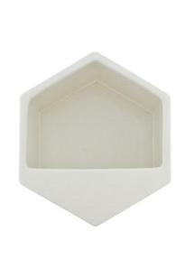 George &. Co - large hexagon wall planter, white - trouble &. Fox + sideca…