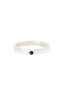 Flash - daze stacker ring, silver/onyx - trouble &. Fox + sidecar mens &. …