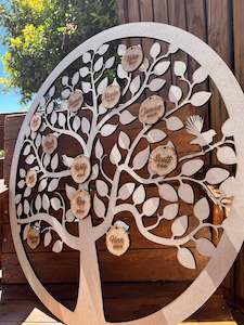 Tree of Life, Personalised - Wooden wall art, made in Tauranga.