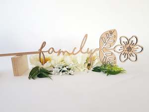 Wooden Flower Message Sign Art