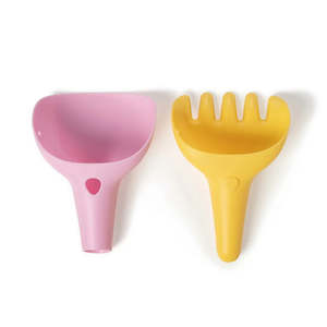 water toys: Rake & Digger Tools- Pink & Yellow