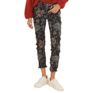 Reversible Stretch Denim Jean/Lace Floral