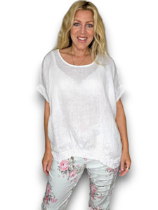 Helga May White Plain River Tee