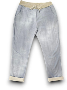 Helga May Plain Light Denim Cornelia Joggers