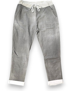 Clothing: Helga May Plain Grey Denim Cornelia Joggers